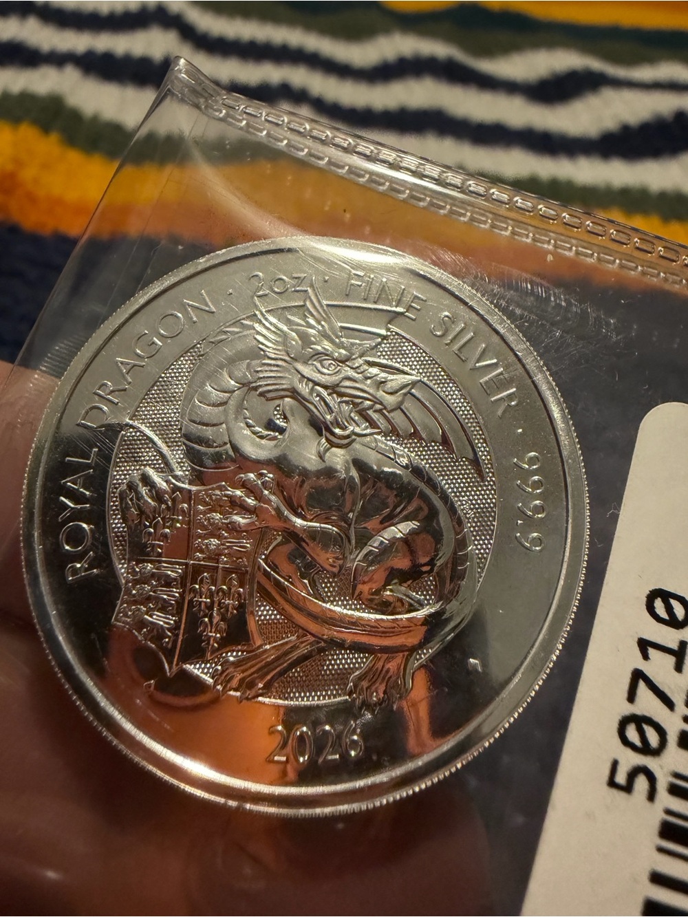 Royal Dragon 2026 Fine Silver 2 oz Coin - Detailed Dragon Design